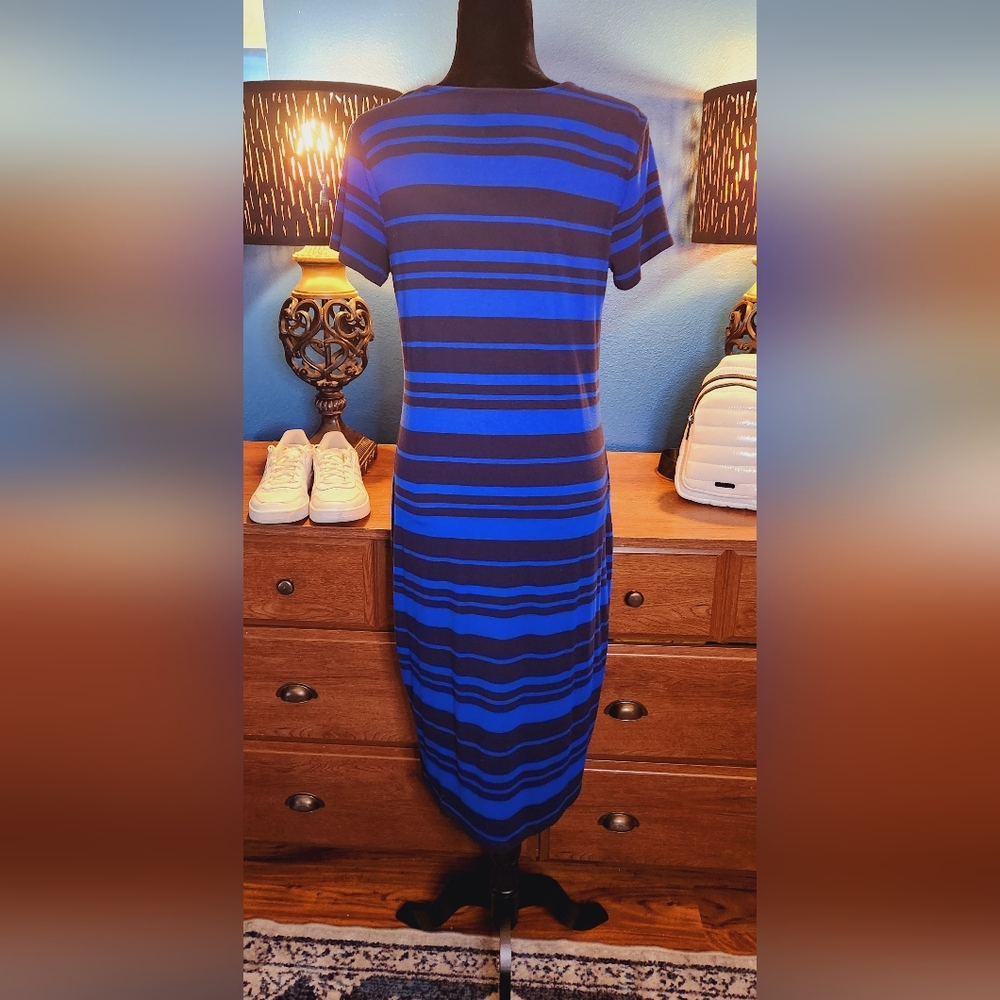GAP Striped Midi Knit Dress Size M - Picture 6 of 10
